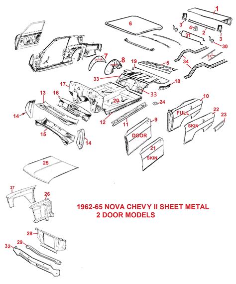 1963 chevy nova sheet metal|62 65 nova rear frame.